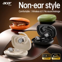 [Official Acer Product] Ohr553 Wireless Bluetooth Earphones with Earhook Design, Ows Design, Hd Calls, Comfortable Wear, Suitable for Sports and Running, Compatible with Mobile Phones, Tablets, and Laptops