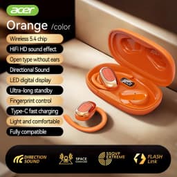 [Official Acer Product] Ohr553 Wireless Bluetooth Earphones with Earhook Design, Ows Design, Hd Calls, Comfortable Wear, Suitable for Sports and Running, Compatible with Mobile Phones, Tablets, and Laptops