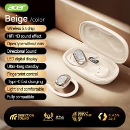 [Official Acer Product] Ohr553 Wireless Bluetooth Earphones with Earhook Design, Ows Design, Hd Calls, Comfortable Wear, Suitable for Sports and Running, Compatible with Mobile Phones, Tablets, and Laptops