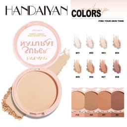 8 Color Matte Face Pressed Powder 24 Hours Oil Control Natural Setting Powder Foundation Full Coverage Waterproof Lasting Makeup