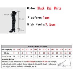 Hlieny 2026 Winter New Thigh High Boots Fashion Patent Leather Round Toe Zip Female Square Heels Pleated Design Women's Shoes