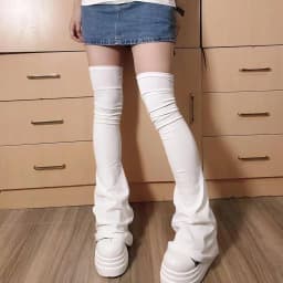 Y2k Lace Knee Length Flare Leg Socks Kawaii Leg Warmers Harajuku Gothic Lolita Women Leg Cover Boots Socks