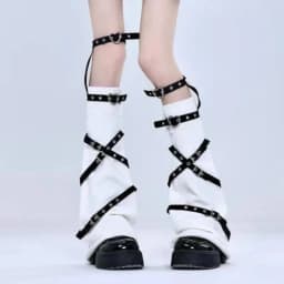 Y2k Lace Knee Length Flare Leg Socks Kawaii Leg Warmers Harajuku Gothic Lolita Women Leg Cover Boots Socks