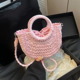 Bohemian Style Straw Handbag High Quality Multi-functional Shopping Bag Suitable For Travel and Vacation