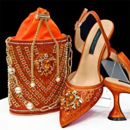 Venus Chan- Green Color High Heels for Ladies Popular Design African Ladies Shoes and Bag Set INS Style Elegant 2024 Newest