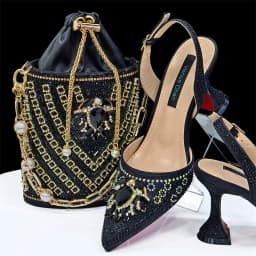 Venus Chan- Green Color High Heels for Ladies Popular Design African Ladies Shoes and Bag Set INS Style Elegant 2024 Newest