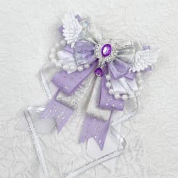 Lolita Angel Wing Bow Handmade Finished Crystal Pearl ItaBag Charm DIY Lolita Bags Clothing Decorations Accessories