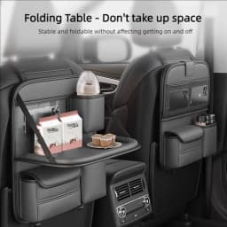 JFBONIN Car Seat Back Storage Bag Rack Folding Chair Organizer with Small Table Board Essential Auto Storage Solution