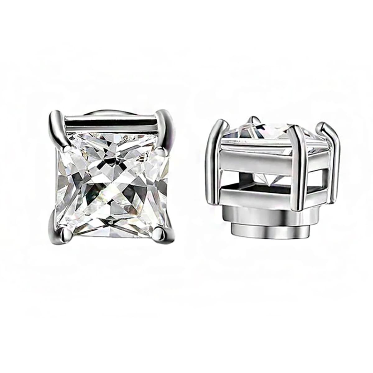 1Pc Crystal Magnetic Ear Stud Clip Earrings for Men and Women Punk Round Zircon Magnet Earrings Non Piercing Jewelry