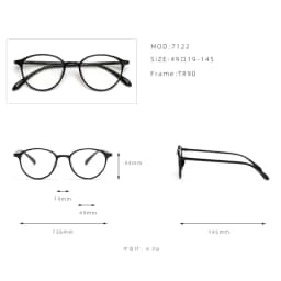 Fashion Eyeglasses TR90 Frame Round Shape Glasses Anti Blue Light Spectacles Lightweight Eyewear for Women Men