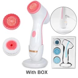 3 In 1 Electric Cleansing Brush Ultrasonic Facial Cleaner Face Massagers Sonic Rotating Cleansing Brush Face Deep Cleansing Tool