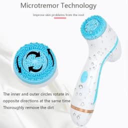 3 In 1 Electric Cleansing Brush Ultrasonic Facial Cleaner Face Massagers Sonic Rotating Cleansing Brush Face Deep Cleansing Tool