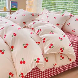 Vintage Floral Duvet Cover Set No Filler with Flat Sheet Pillowcases Single Double Queen Size Girls Ins Korean New Bedding Kit