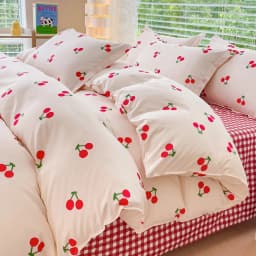 Vintage Floral Duvet Cover Set No Filler with Flat Sheet Pillowcases Single Double Queen Size Girls Ins Korean New Bedding Kit