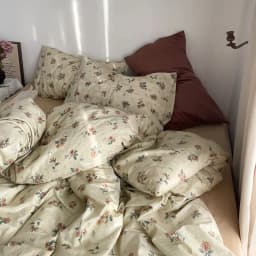 Vintage Floral Duvet Cover Set No Filler with Flat Sheet Pillowcases Single Double Queen Size Girls Ins Korean New Bedding Kit
