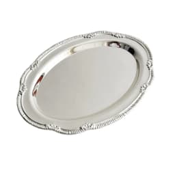 Vintage Embossed Silver Tray Serving Platter For Desserts Jewelry Storage Organizer Snack Plate Dining Table Decoration