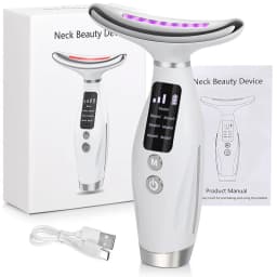 7 Color Facial Neck Massager EMS Micro-current Neck Face Beauty Device for Enhanced Face Neck and Shoulder Care with Vibrating
