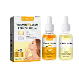 Korean Skincare Day C Night A Serum Set,AM Protection&Brightening,Combating Photoaging&Reducing Dullness,PM AntiAging&Firming,Fades Fine Lines&Minimizes Pores,Barrier Reconstruction&Plumping,Synergistic Brightening Duo,Effortless Skincare Regimen,Vegan