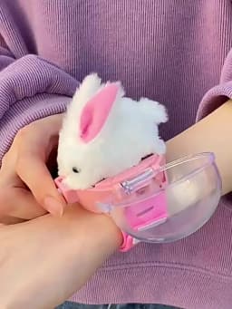 Children RC Car Mini Watch Toys With LED Lights 2.4GHz RC Car Toy Watch Rabbit Crab Racing Toys RC Car Girls Boys Birthday Gift