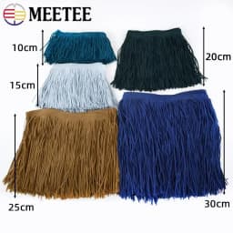 2M 10/15/20/25/30cm Tassel Fringe For Clothes Suede Leather Trim Lace Ribbon Handbag Skirt Decoration Trimming DIY Accessories