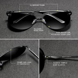 KINGSEVEN  Rimless Pilot Sunglasses Polarized UV400 Trendy Driving Men Women Glasses Retro Fashion Outdoor Eyewear