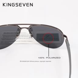 KINGSEVEN  Rimless Pilot Sunglasses Polarized UV400 Trendy Driving Men Women Glasses Retro Fashion Outdoor Eyewear