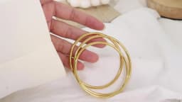 3 Pieces/lot Non Fading Stainless Steel Bracelet Bangles For Women Simple Style Gold Plated Waterproof Women's Bracelets Bangle