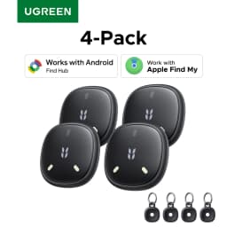 UGREEN FineTrack Mini Duo 2-in-1 Global Positioning Tracker, Smart Bluetooth Item Locator,Anti-Lost Tag for Bags, Keys
