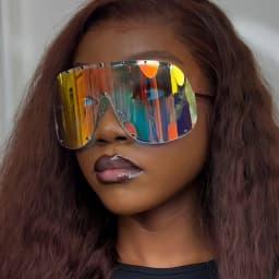 New Fashionable Oversized Oval Shaped Sunglasses For Women Borderless Summer UV Resistant Glasses Outdoor Photography Eyewears
