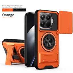 Lens Slide Cover For Xiaomi 15T Pro Redmi A5 13C Poco M7 Plus C65 C71 X5 Pro Ring Stand Built-in Magnetic Car Mount Case