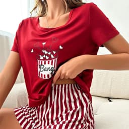 Autumn Milk Silk Casual Pajamas Women Printed T-shirt Short-sleeved Shorts Home Wear 2 PCS Home Clothes Sleepwear Loose