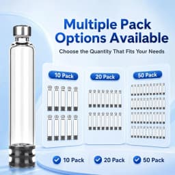 10-100 Pack 3ml Peptide Insulin Pen Cartridge, 3cc Cartridges Compatible with Reusable Injection V1 V2 V3 Pen, Individually Pack