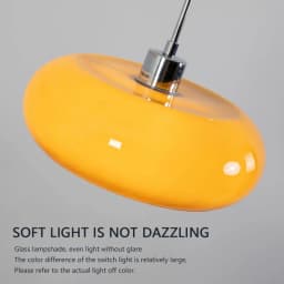 French Glass Pendant Light Orange/White Home Deco Chandelier Living Room Restaurant Bedroom Study Indoor Decoration Hanging Lamp