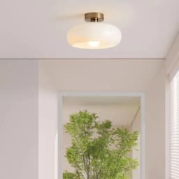 French Glass Pendant Light Orange/White Home Deco Chandelier Living Room Restaurant Bedroom Study Indoor Decoration Hanging Lamp