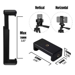 Tripod Stand Phone Clip 1/4 Inch Screw Hole Holder For Tripod Mobile Smart Phone Universal Accessories Stand Mount