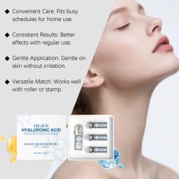 Hyaluronic Acid Stock Solutions Face Serum with Roller Microneedle Set Moisturizing Anti-Wrinkle Facial Serum Smoothing Refresh