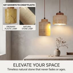 Japanese Modern Designer Wabi-Sabai Bedroom Bedside Lighting Bar B&B Yellow Cave Stone Chandelier Bedside Hanging Wire Lamp