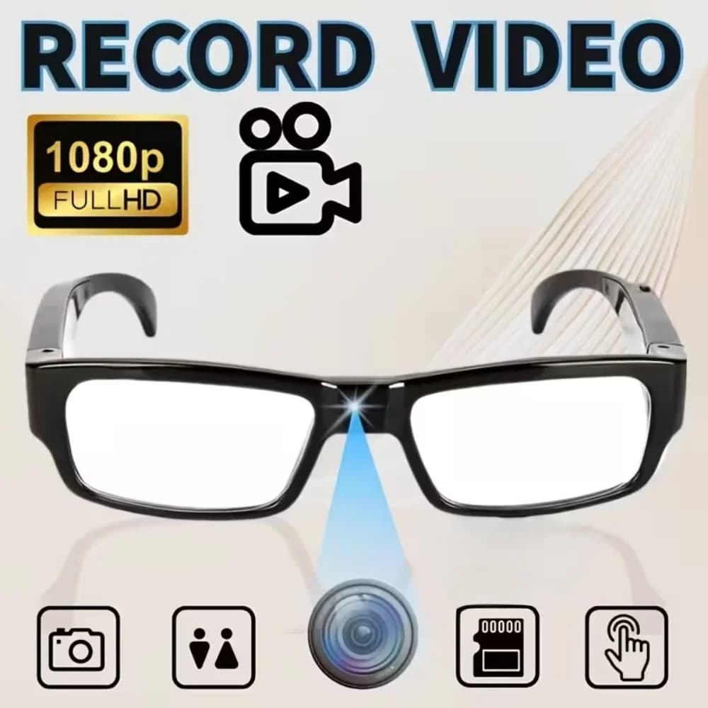 Portable Transparent Glasses with Camera Outdoor 1080P Sport Mini Camera Shooting HD Video Recorder Glasses Driving Bike Riding