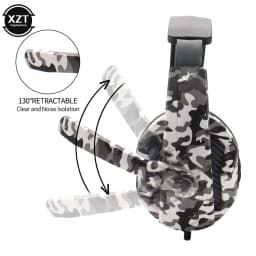 Camouflage Gaming Headset 3.5mm AUX Jack Wired Headphones Gamer Cool Game Headphone With Microphone ForPS4 ForXbox One PC Phone