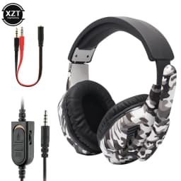 Camouflage Gaming Headset 3.5mm AUX Jack Wired Headphones Gamer Cool Game Headphone With Microphone ForPS4 ForXbox One PC Phone