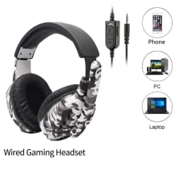 Camouflage Gaming Headset 3.5mm AUX Jack Wired Headphones Gamer Cool Game Headphone With Microphone ForPS4 ForXbox One PC Phone