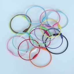 10pcs/lot Stainless Steel Wire Keychains Colorful Round Cable Loop Screw Lock Rope Rings For DIY Keyrings Key Chains Accessories