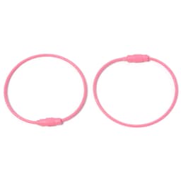 10pcs/lot Stainless Steel Wire Keychains Colorful Round Cable Loop Screw Lock Rope Rings For DIY Keyrings Key Chains Accessories