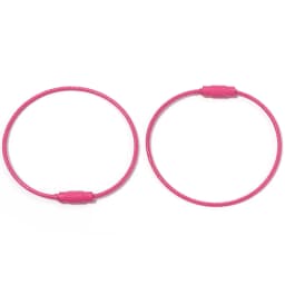 10pcs/lot Stainless Steel Wire Keychains Colorful Round Cable Loop Screw Lock Rope Rings For DIY Keyrings Key Chains Accessories