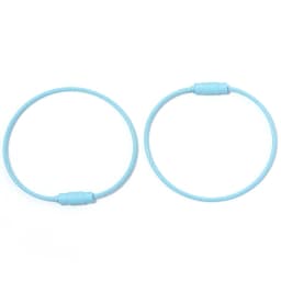 10pcs/lot Stainless Steel Wire Keychains Colorful Round Cable Loop Screw Lock Rope Rings For DIY Keyrings Key Chains Accessories