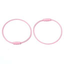 10pcs/lot Stainless Steel Wire Keychains Colorful Round Cable Loop Screw Lock Rope Rings For DIY Keyrings Key Chains Accessories
