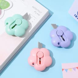 Lovely Flowers Portable Utility Knife Paper Cutter Cutting Paper Razor Blade Letter Envelope Opener Knife Office Stationery