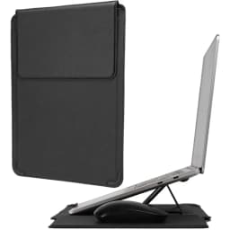 Adjustable Stand Leather Laptop Sleeve Case Bag for Macbook Air 13 14 15 16 Inch M5 M4 M3 M2 Chip Mac Book Pro Mouse Pad Cover