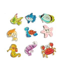 30PCs/lot Ocean Series Buttons for Sewing Decorative Buttons Scrapbooking Crafts Clothing Accessories Wooden Buttons