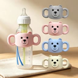 1pc Silicone Baby Bottle Handles, Narrow Straw Bottle Holder, Helps Baby Hold The Bottle, Global Fit, Standard Caliber, Removabl